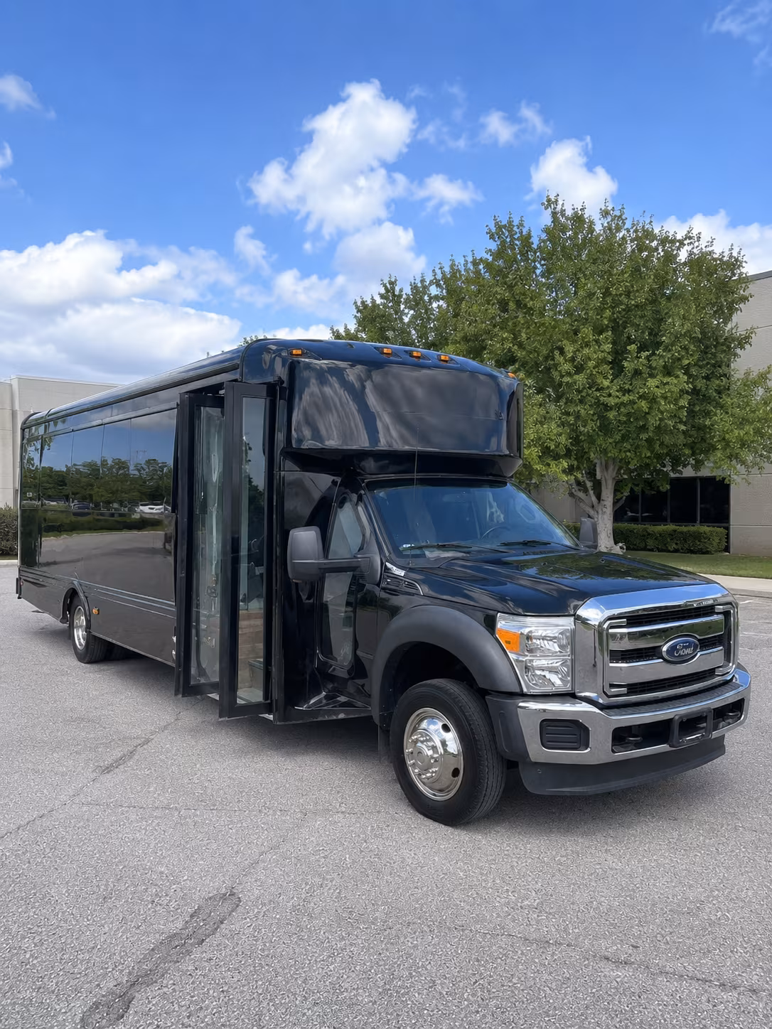 Passenger seating aboard a party bus rental serving Tulsa