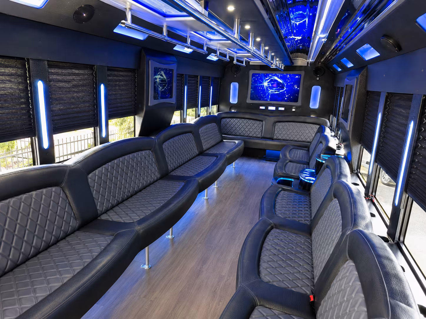 Tulsa Bachelor & Bachelorette Transportation party bus interior