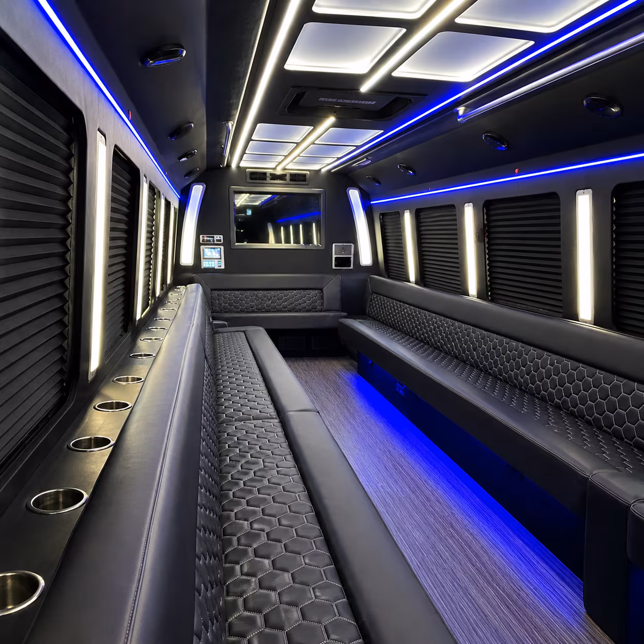 Tulsa Birthday, Sweet 16, & Quinceañera Transportation party bus exterior