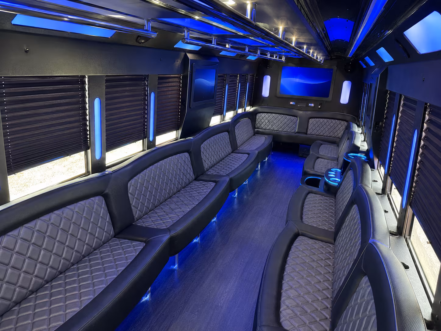 Tulsa Private Event Transportation party bus interior