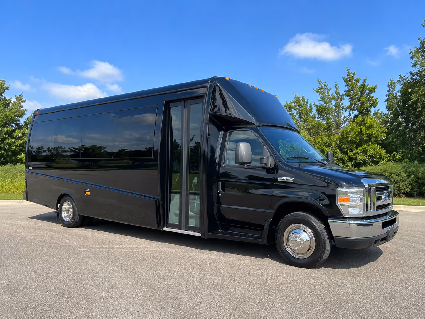 Tulsa School Event Transportation party bus exterior