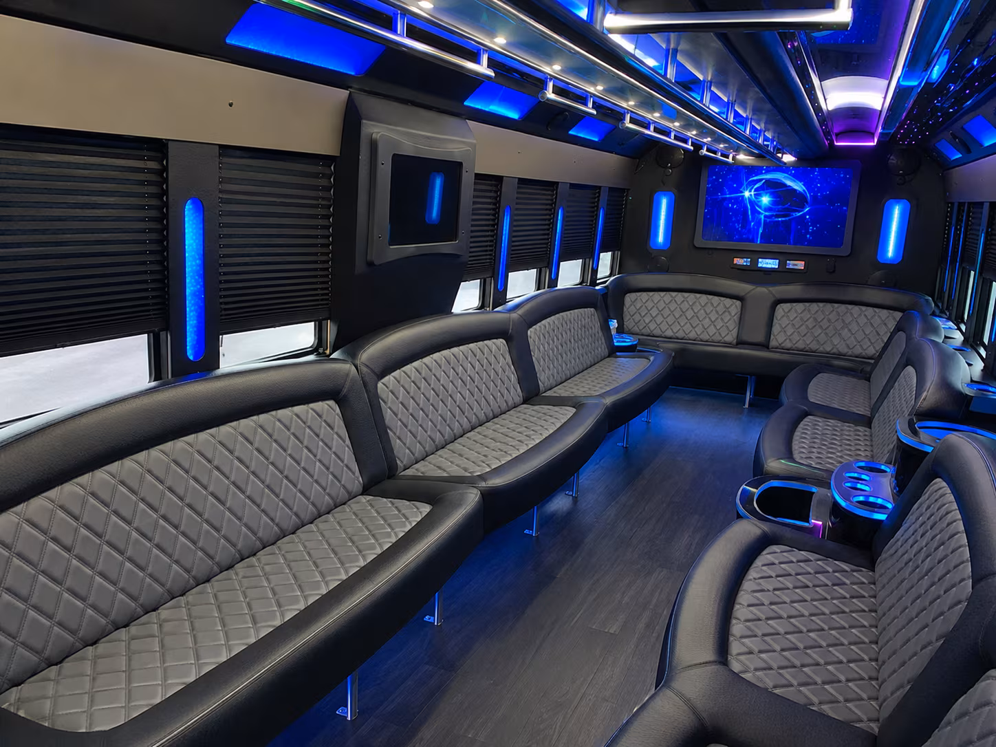 Tulsa Sporting Event Transportation party bus exterior