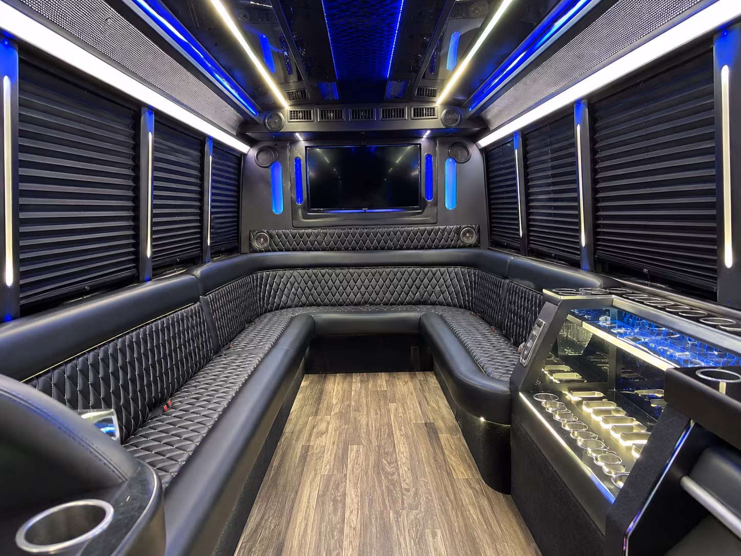 Tulsa Sporting Event Transportation party bus exterior