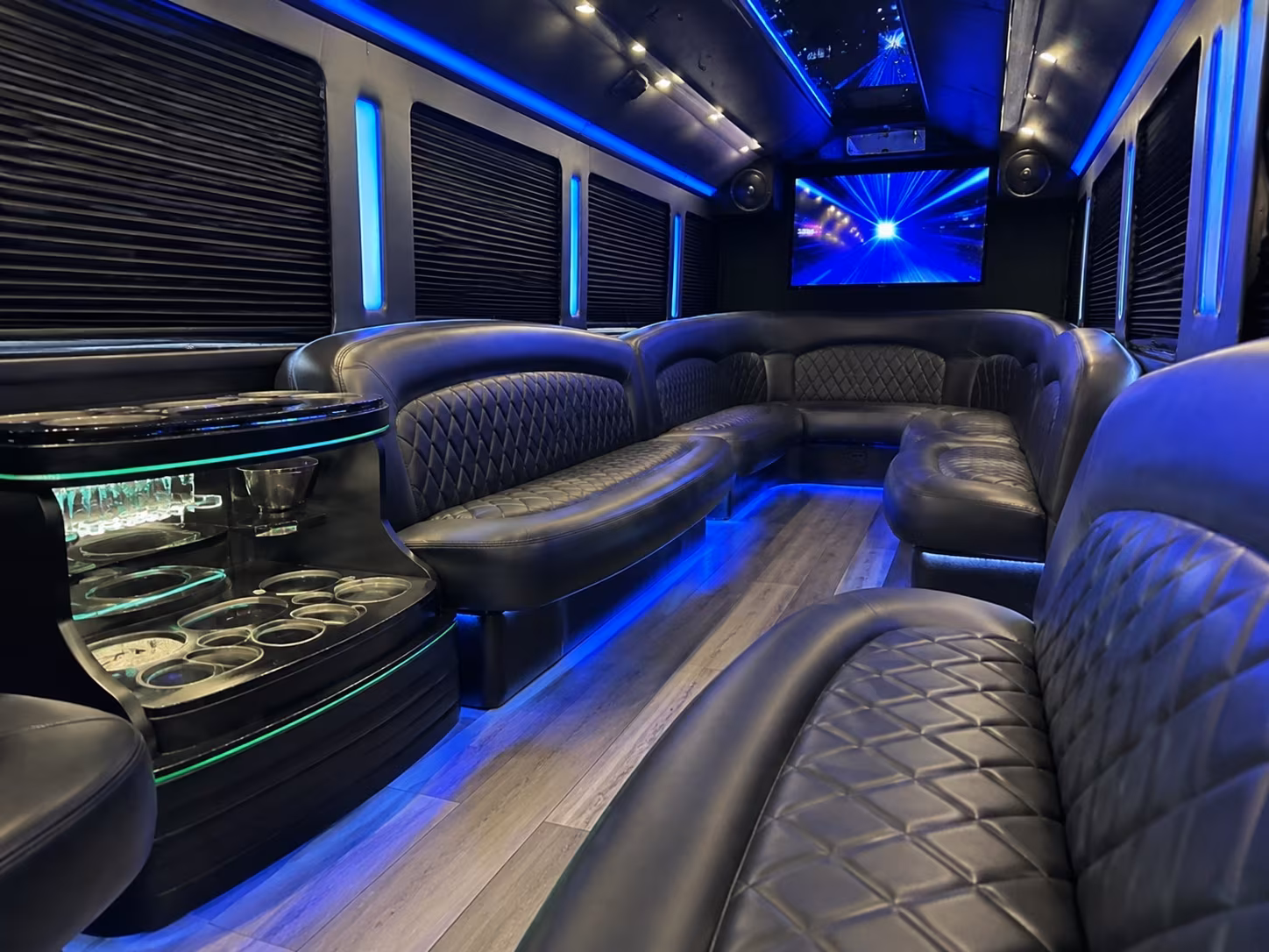 Tulsa Sporting Event Transportation party bus exterior