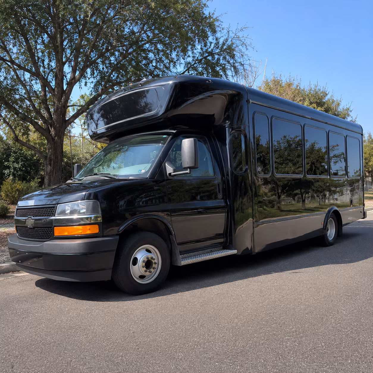 Tulsa Wedding Transportation party bus exterior