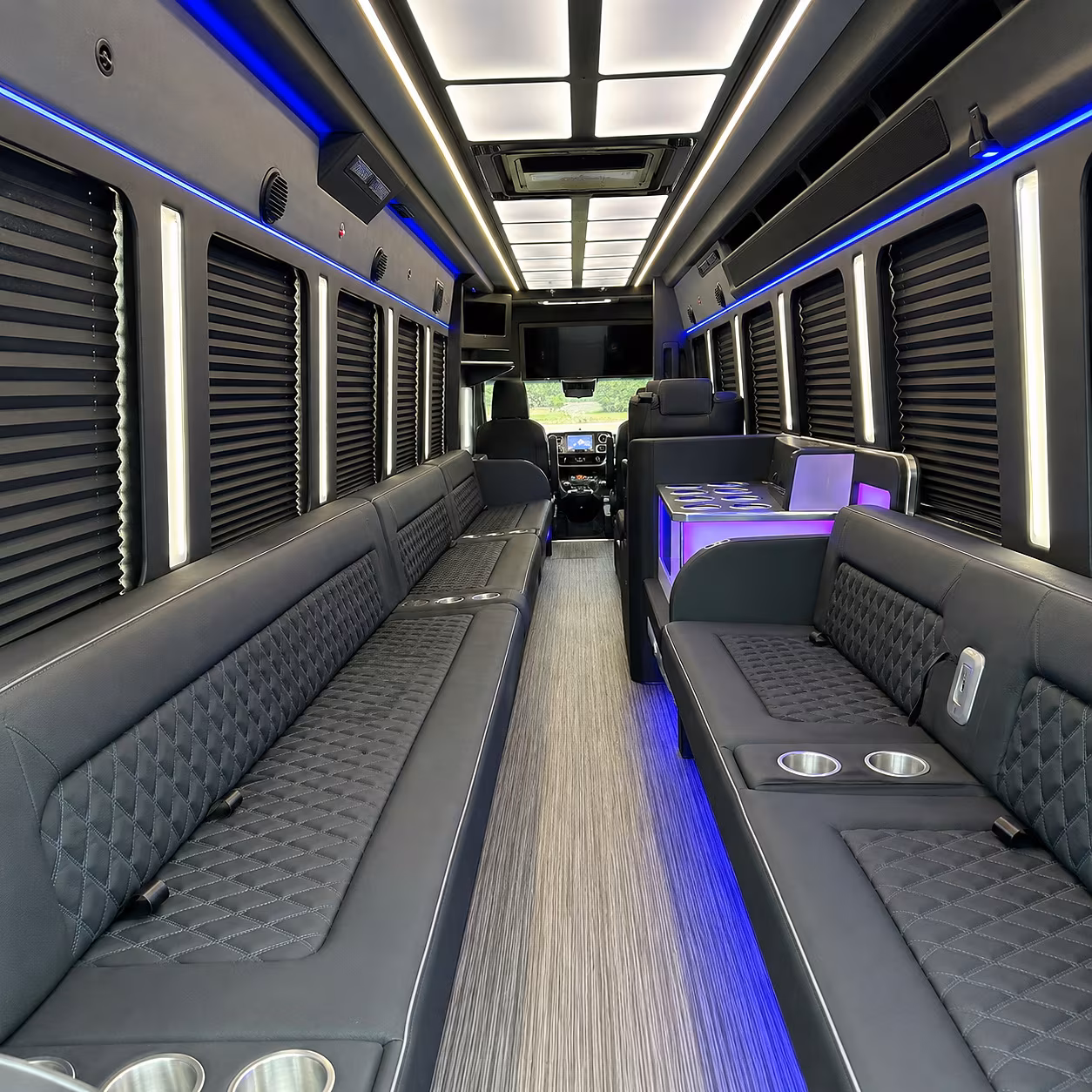 Tulsa Winery Tour & Pub Crawl Transportation party bus interior