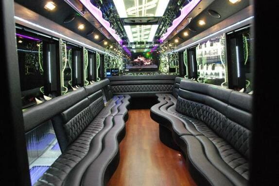 Broken Arrow 25 Passenger Limo bus Interior