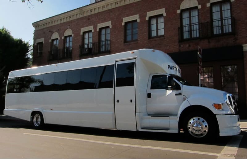 Broken Arrow 30 Passenger Party Bus White